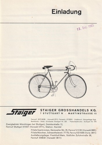 Fahrrad prospekt er - , jahre